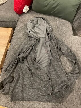Cozy Grey Hooded Zip Cardigan